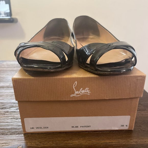Christian Louboutin  patent leather flats -  Navy - 38.5 - Picture 6 of 6